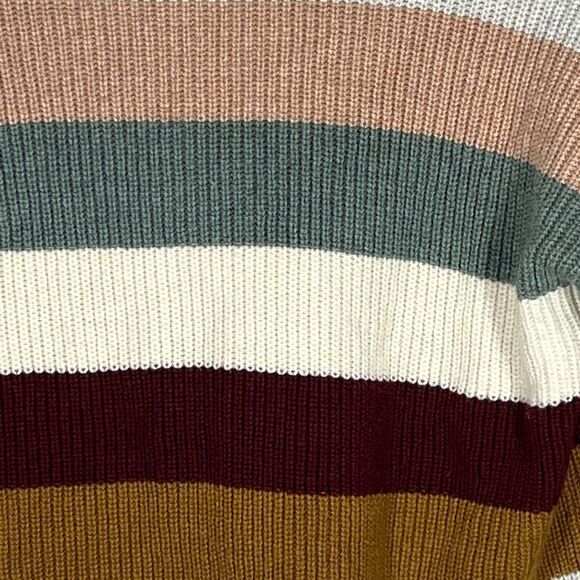 Madewell Rainbow Stripes Sweater Thomson A Pocket Size Small L #AA783 - Picture 10 of 13